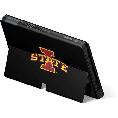 Iowa State University Primary Logo Black Nintendo Switch OLED (2021) Skin